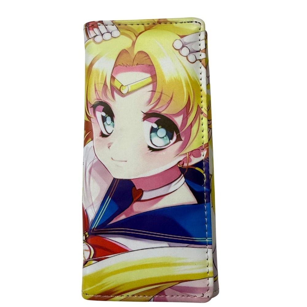 Sailor Moon Chibi Usagi Tsukino Graphic Long Bi-Fold Wallet Multi-Color
